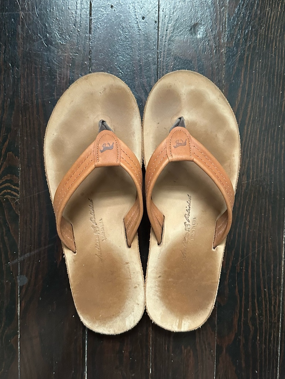 Southern Polished Tan Leather Sandals size 12